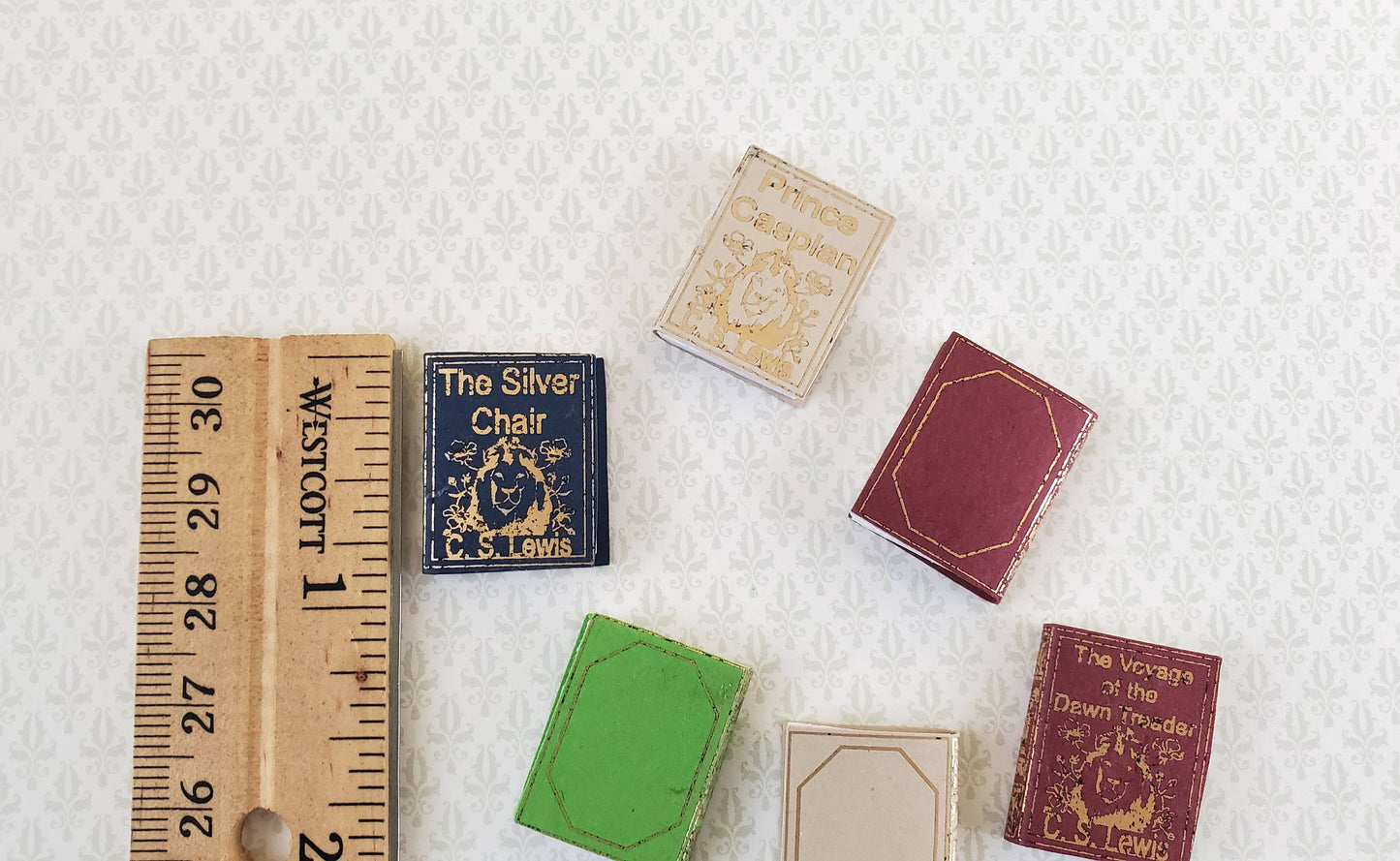 Dollhouse Miniature Books x7 CS Lewis Narnia Set 1:12 Scale (blank inside)