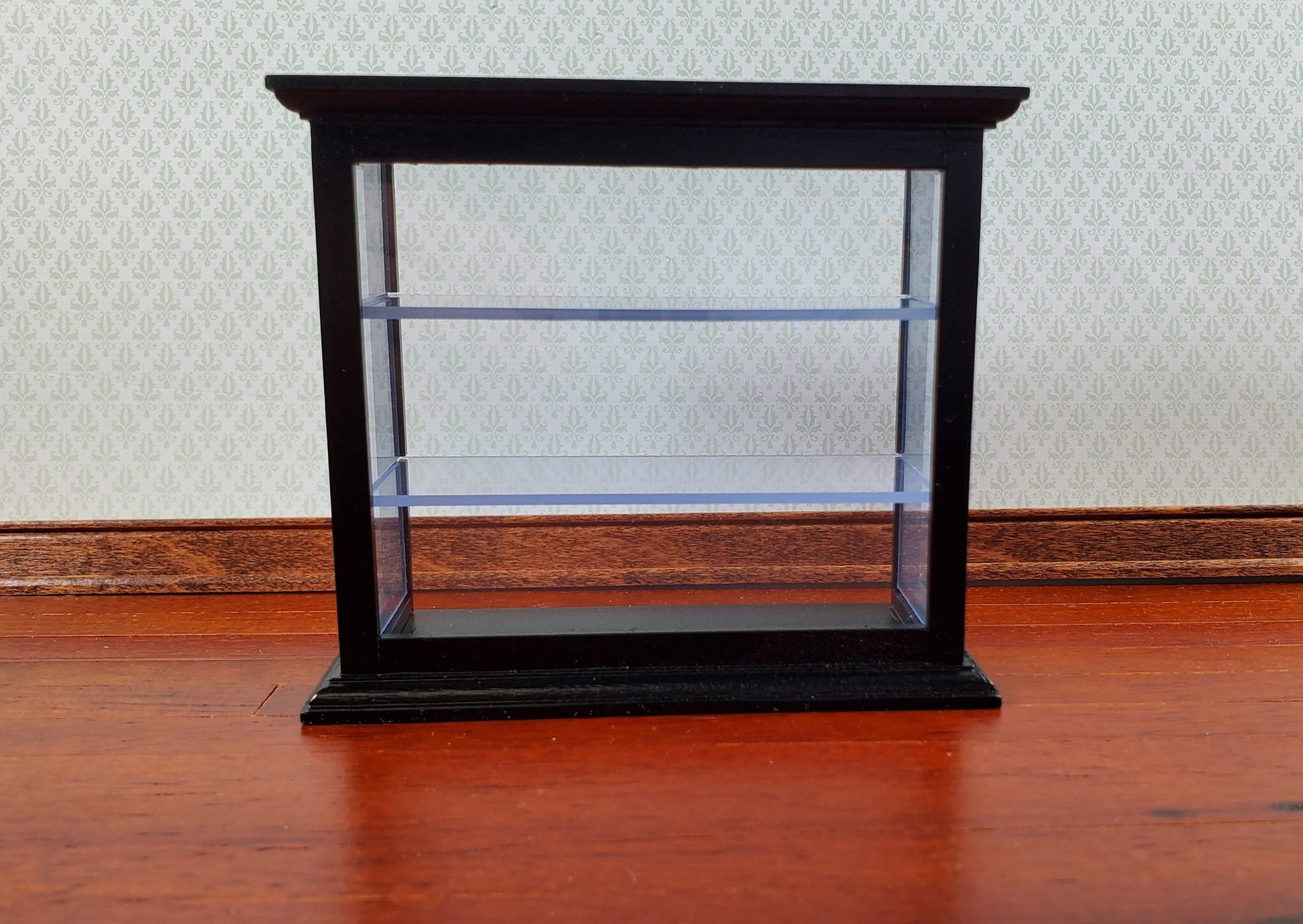 Dollhouse Tall Counter for Store or Shop Black Display Cabinet 1:12 Scale Miniature Furniture