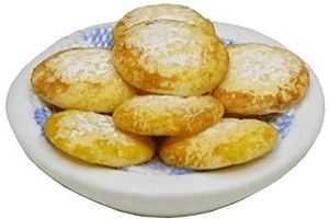 Dollhouse Sugar Cookies on a White Plate 1:12 Scale Miniatures Food