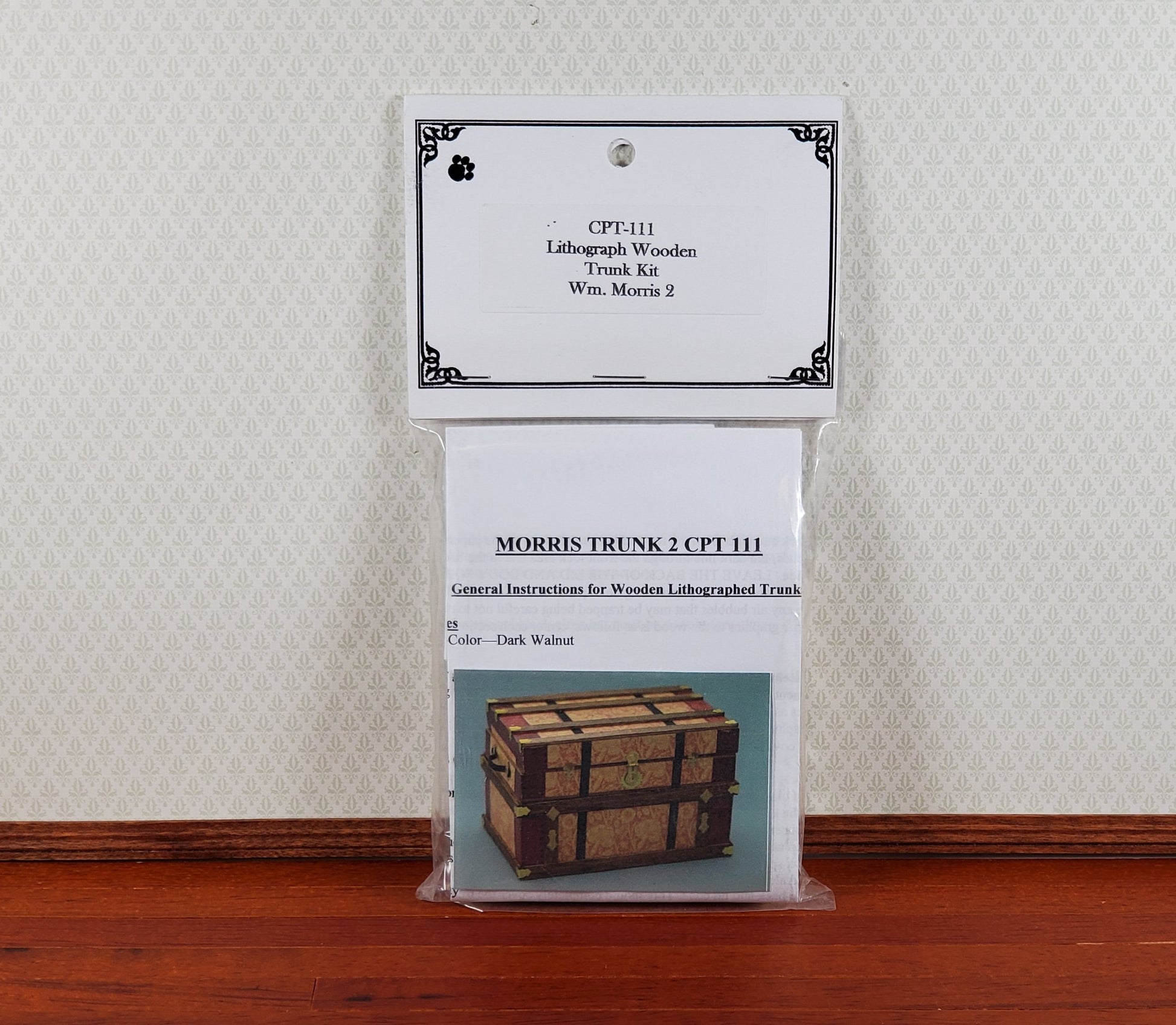 Dollhouse Miniature DIY Trunk Kit William Morris Antique Style 1:12 Scale CPT111