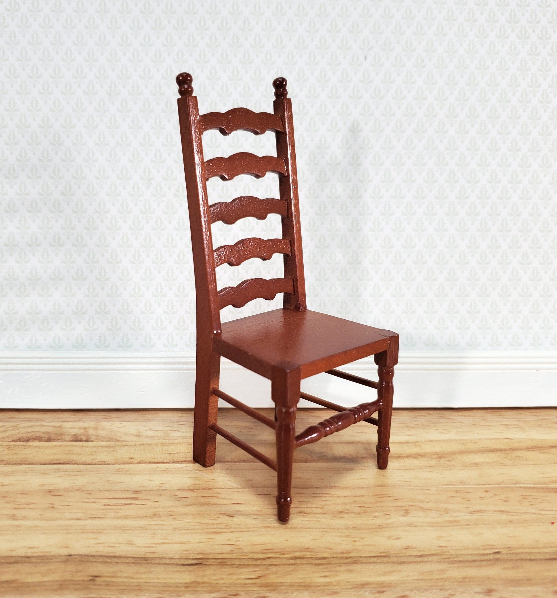 Dollhouse Ladderback Chair for Kitchen or Dining Room 1:12 Scale Miniature Furniture