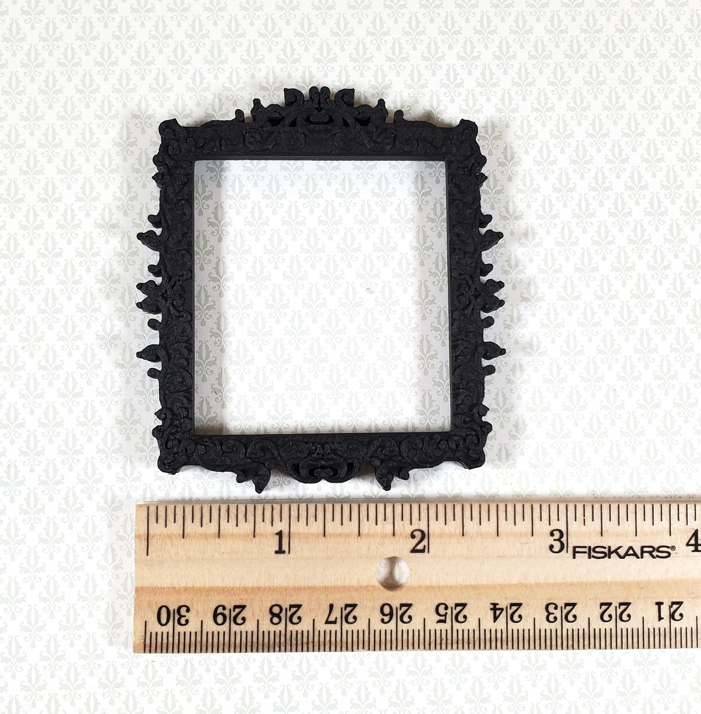 Dollhouse Miniature Picture Frame Black Victorian Style 1:12 Scale MC206