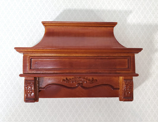 Dollhouse Stove Hood Vent Wood Walnut Fnish 1:12 Scale Miniature Kitchen Oven Fan