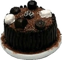 Dollhouse Candy Topped Chocolate Cake 1:12 Scale Miniature Dessert Food