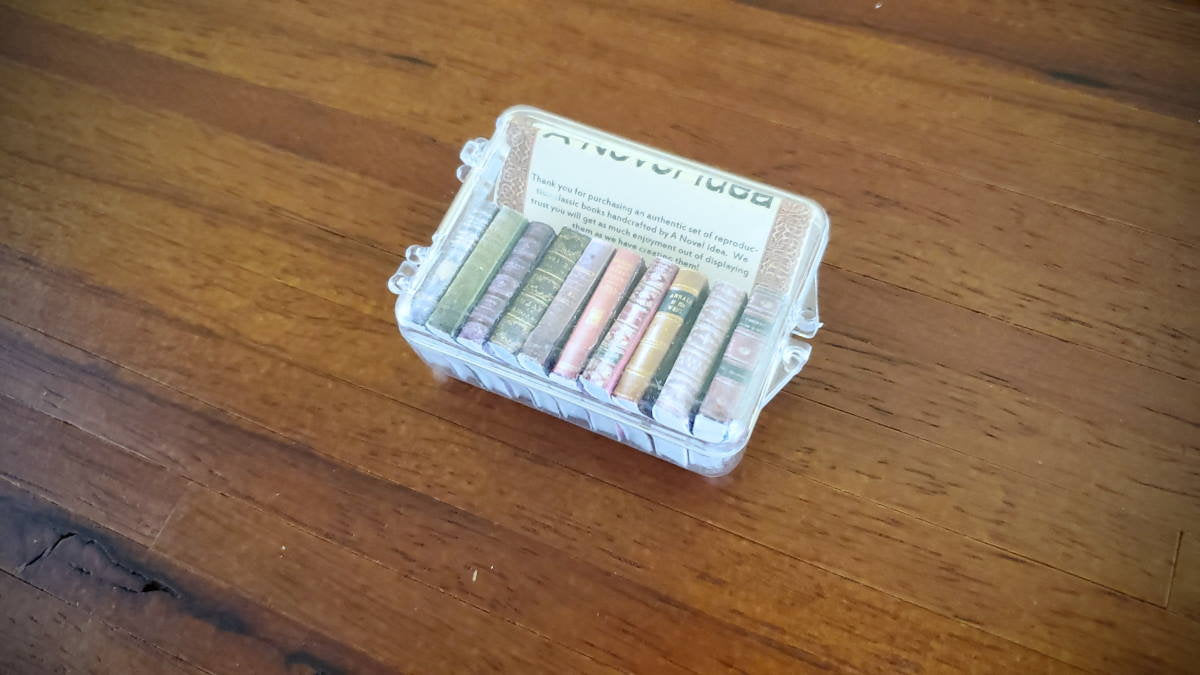 Dollhouse Miniature Book Set x10 Antique Style Set #1 1:12 Scale (blank inside)