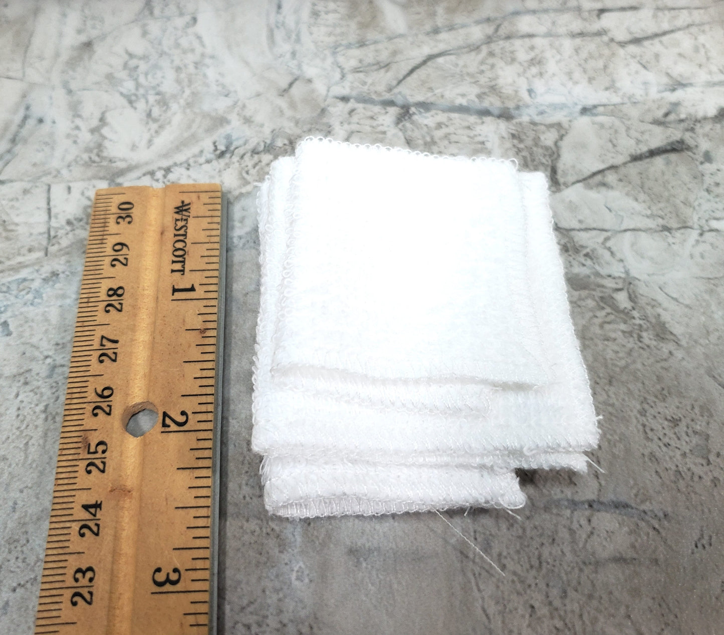Dollhouse White Towels Set of 3 Bath or Beach 1:12 Scale Miniature Bathroom