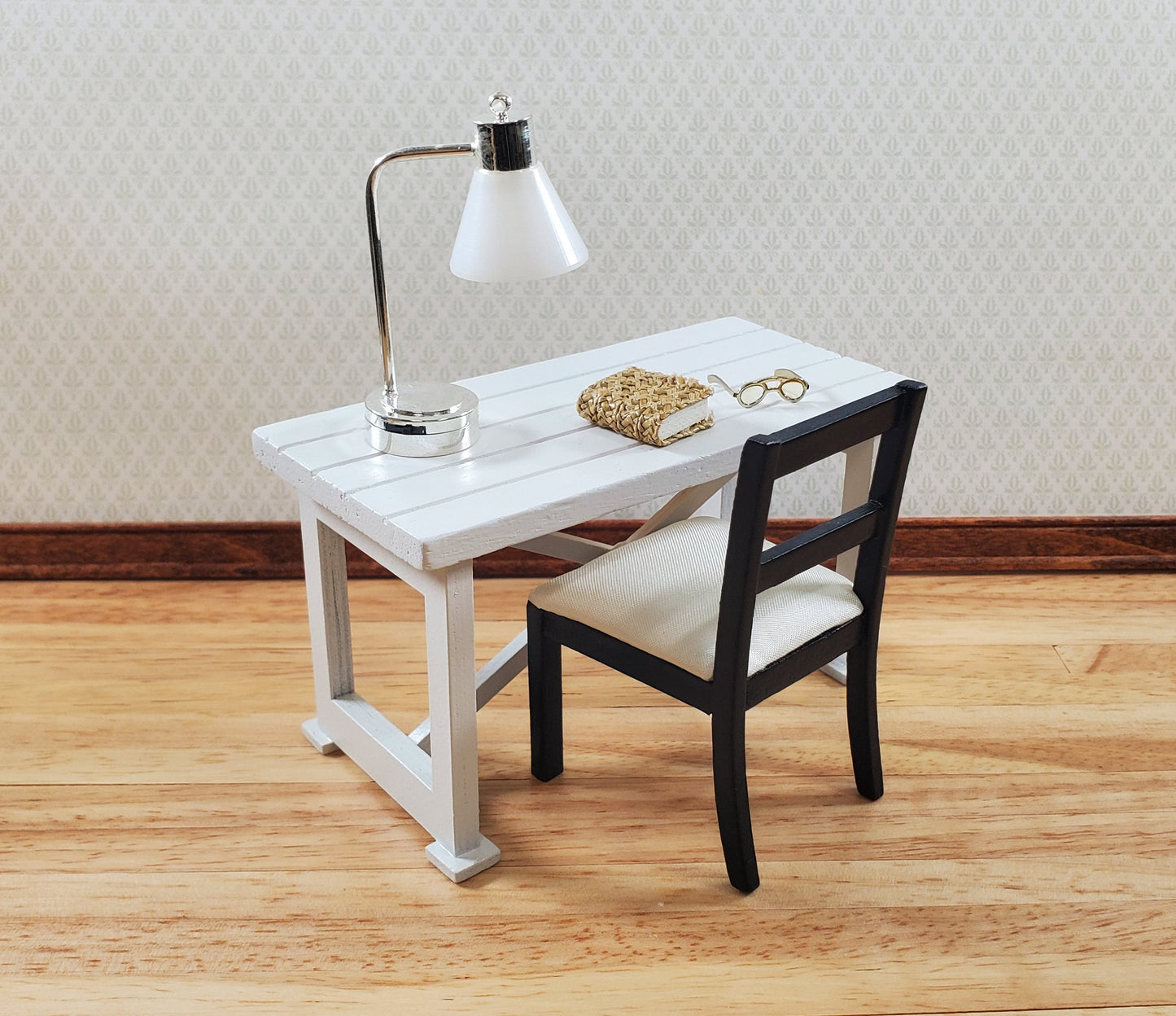 Dollhouse Lamp Desk Table Light Battery Operated LARGE Modern Style Miniature
