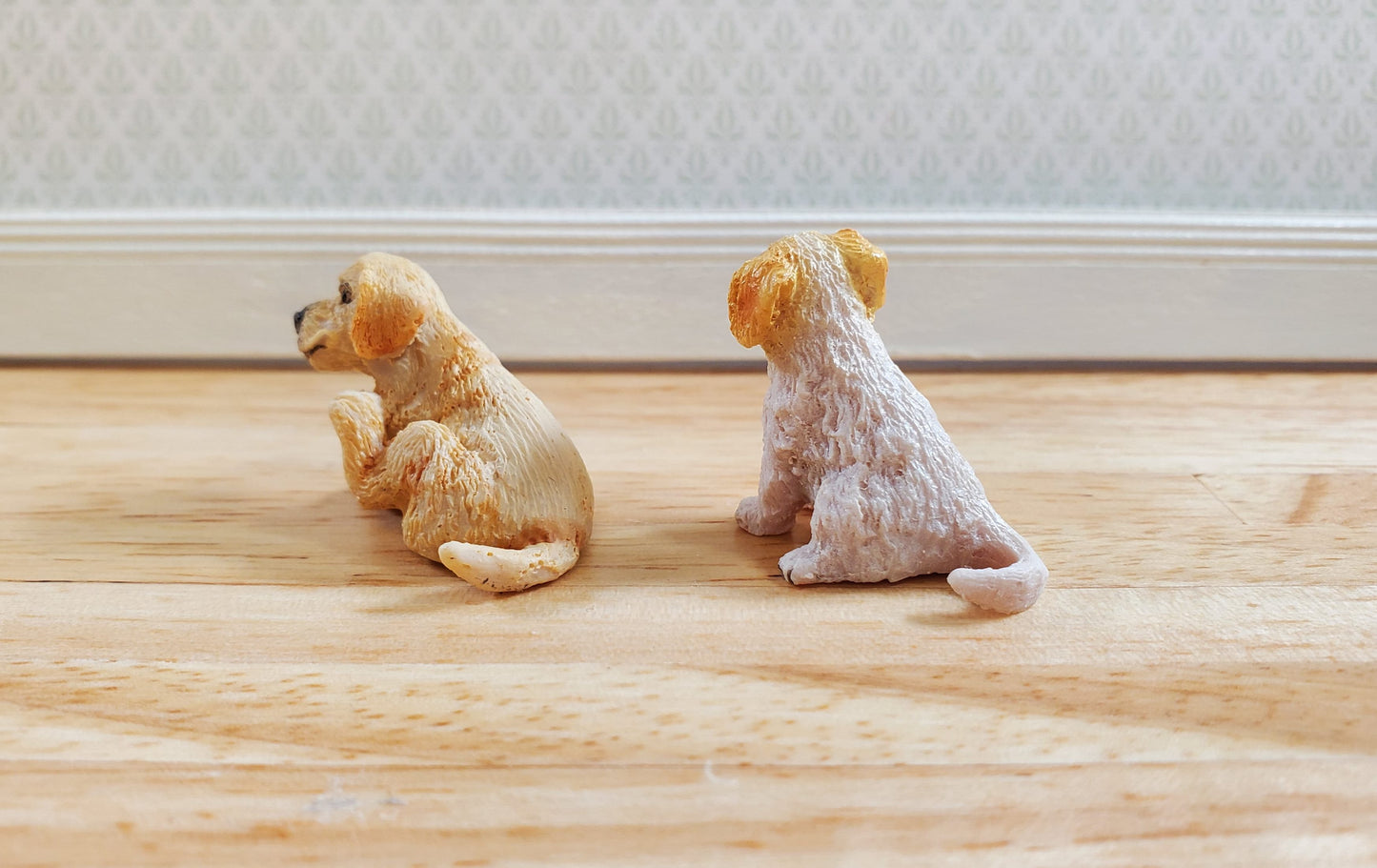 Puppy Dogs Set of 2 Puppies by Falcon Miniatures 1:12 Scale