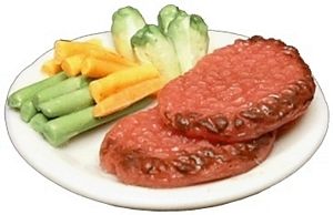 Dollhouse Steak Dinner with Vegetables 1:12 Scale Miniature Food