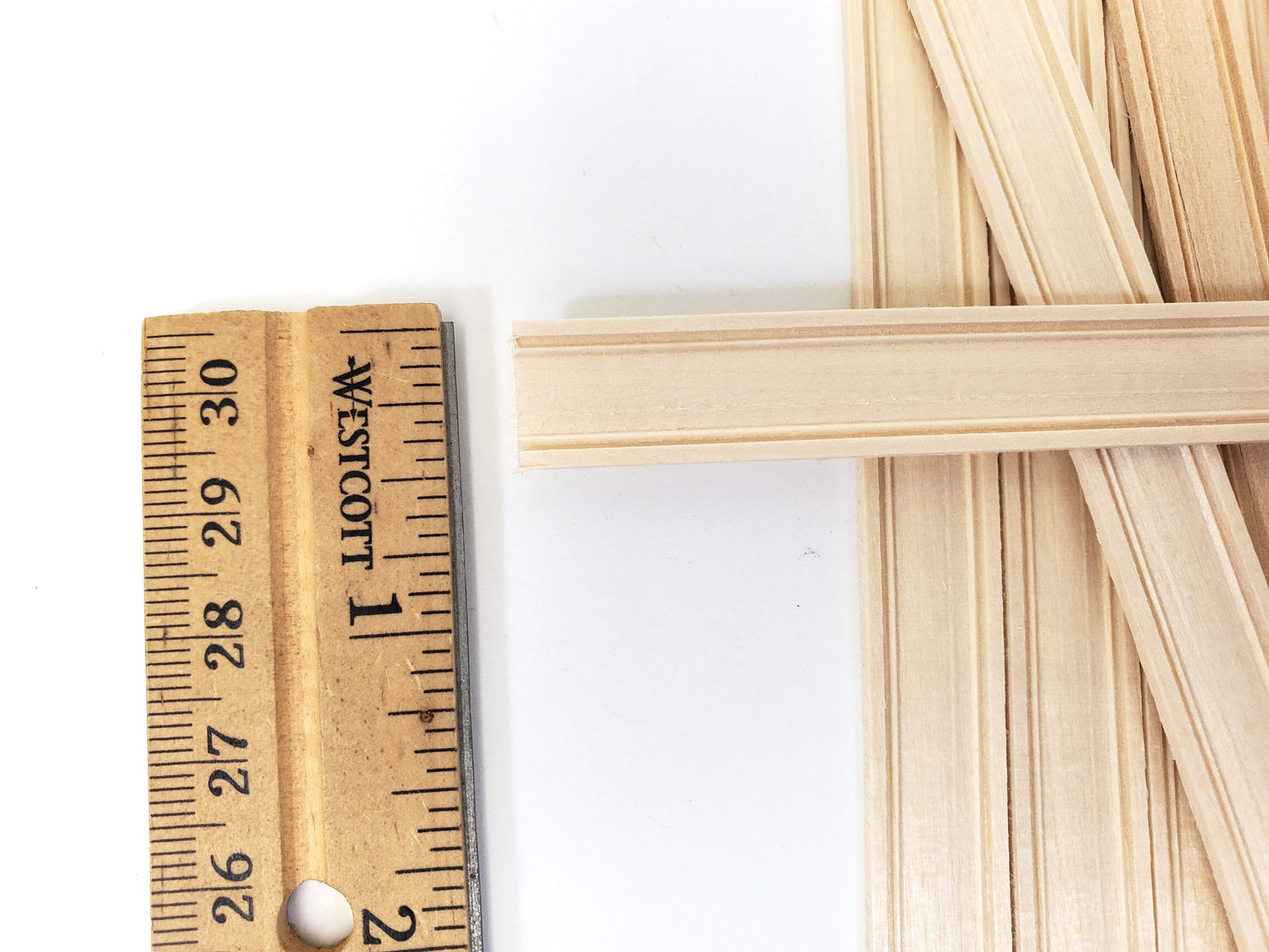 Dollhouse Window Casing 6" Trim x12 Pieces 1/2" Wide Basswood