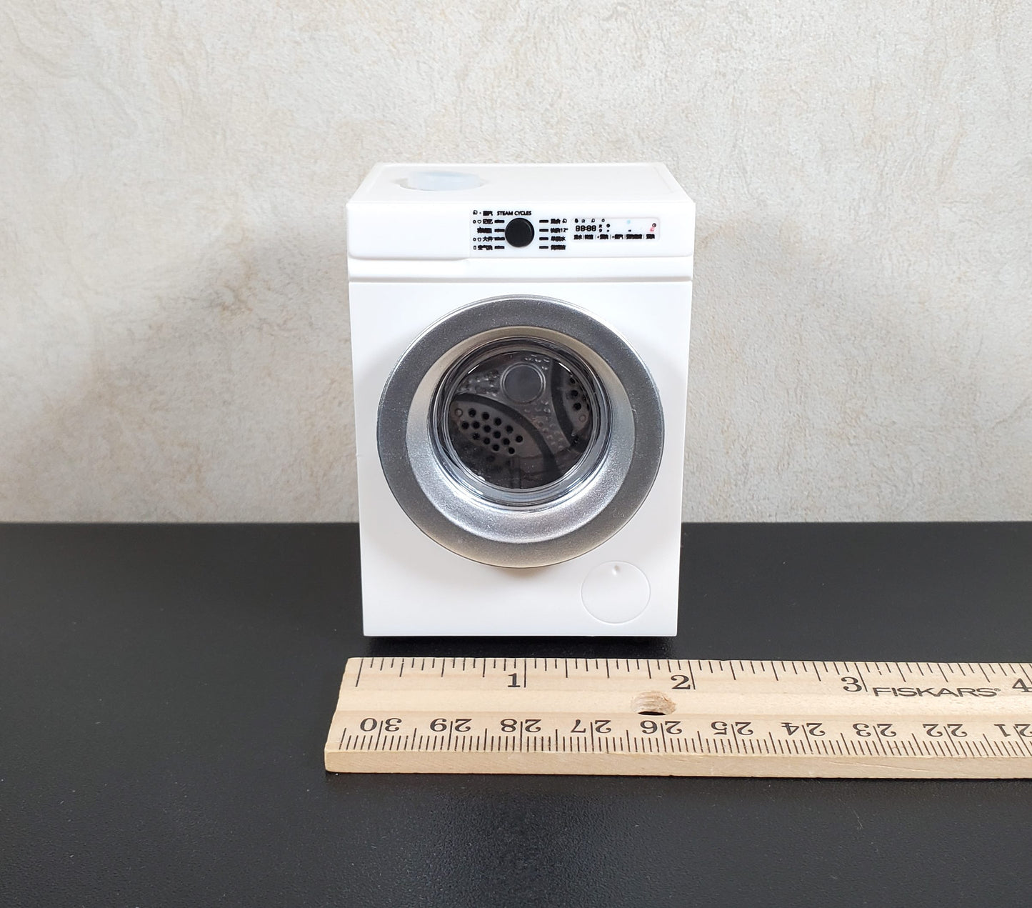 Dollhouse Modern Washing Machine Inside Spins Front Load 1:12 Scale Miniature