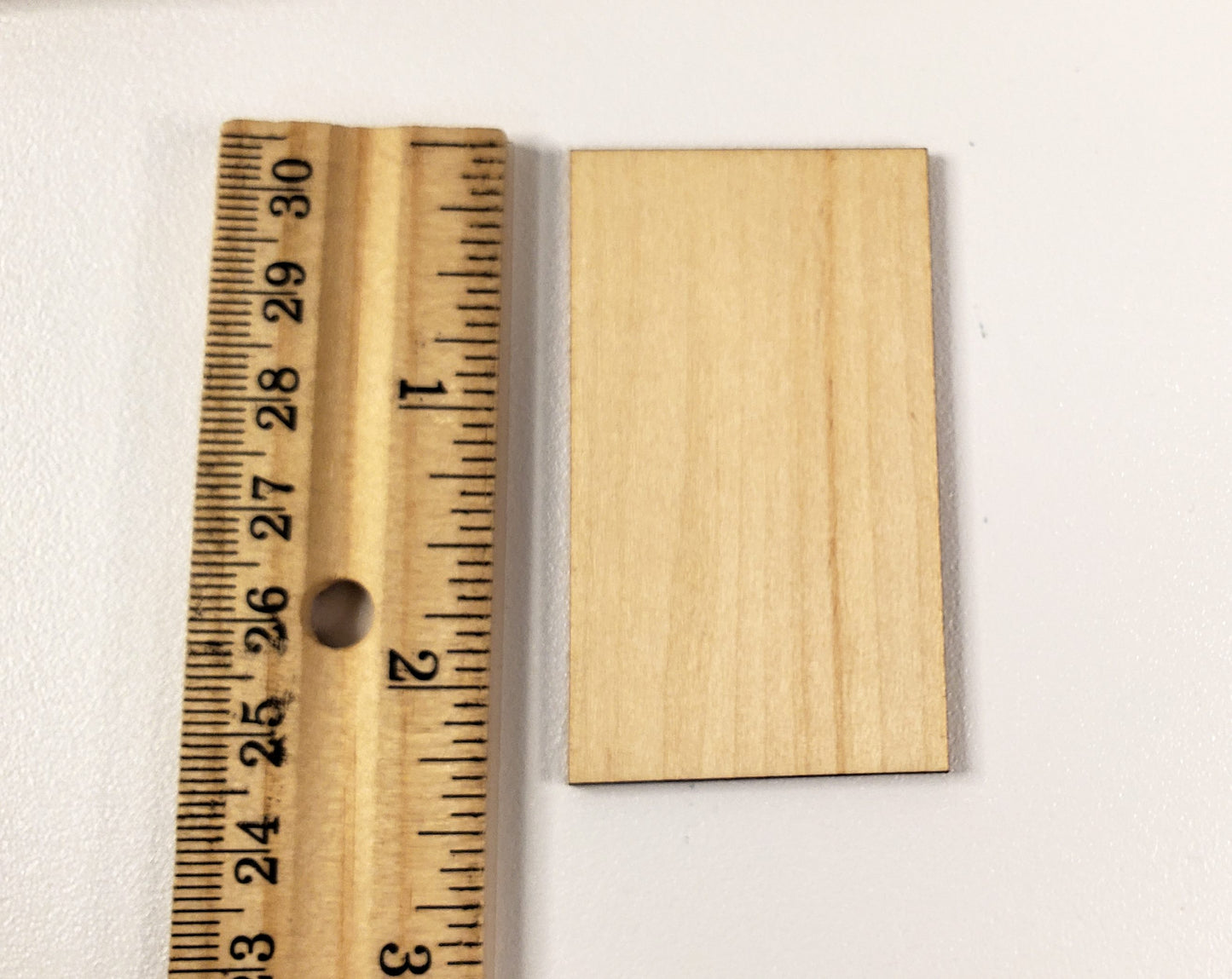 Rectangle Wood Pieces x20 2 3/8" x 1 3/8" Basswood 1/16" thick Blanks Tiles DIY