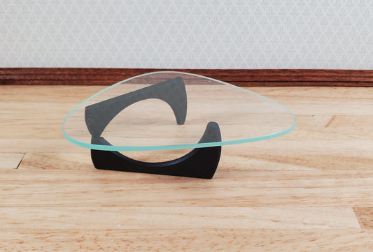 Modern Noguchi Style Coffee Table with Real Glass by Warren Richardson