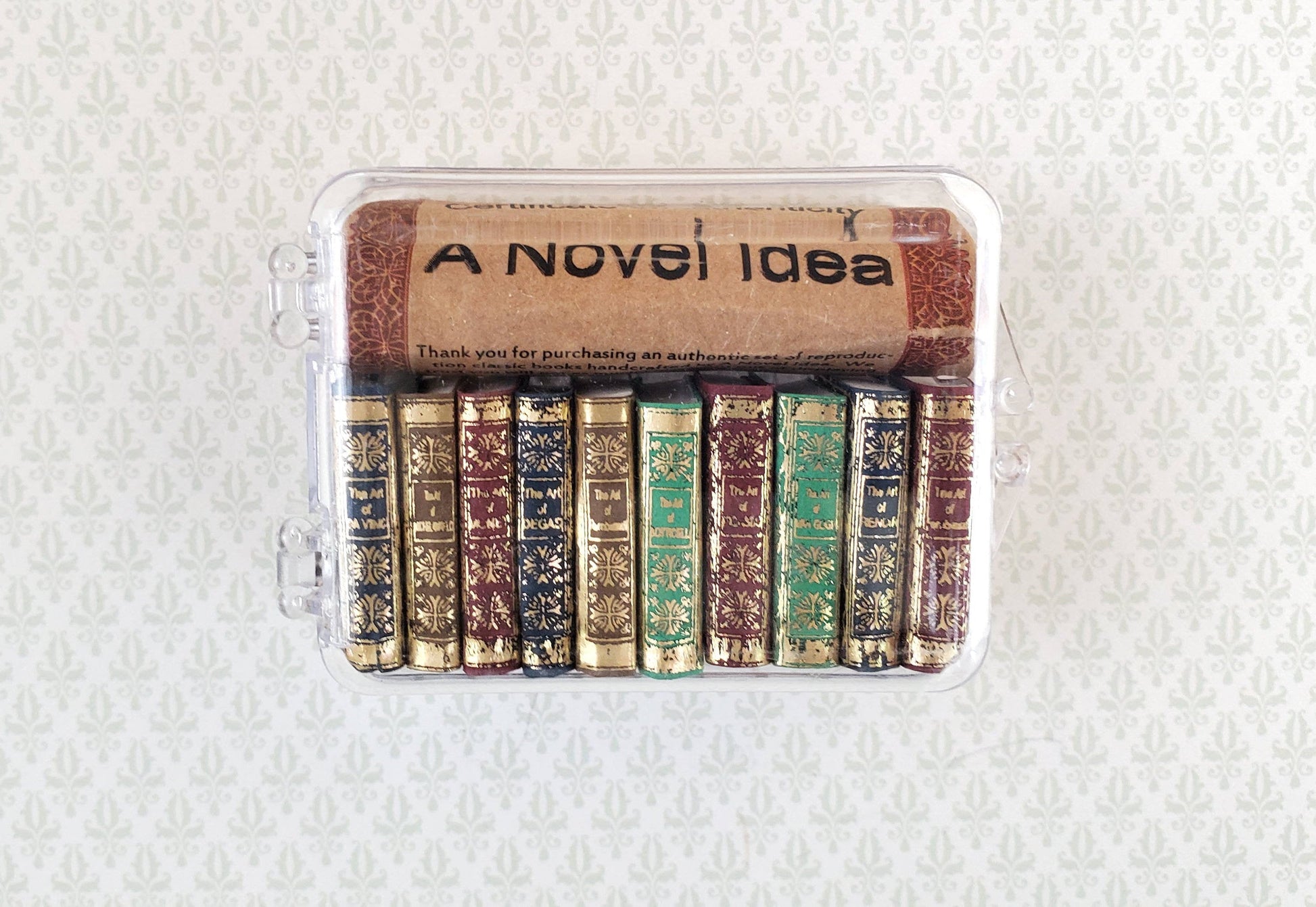Dollhouse Miniature Book Set x10 Artists 1:12 Scale Books (blank inside)