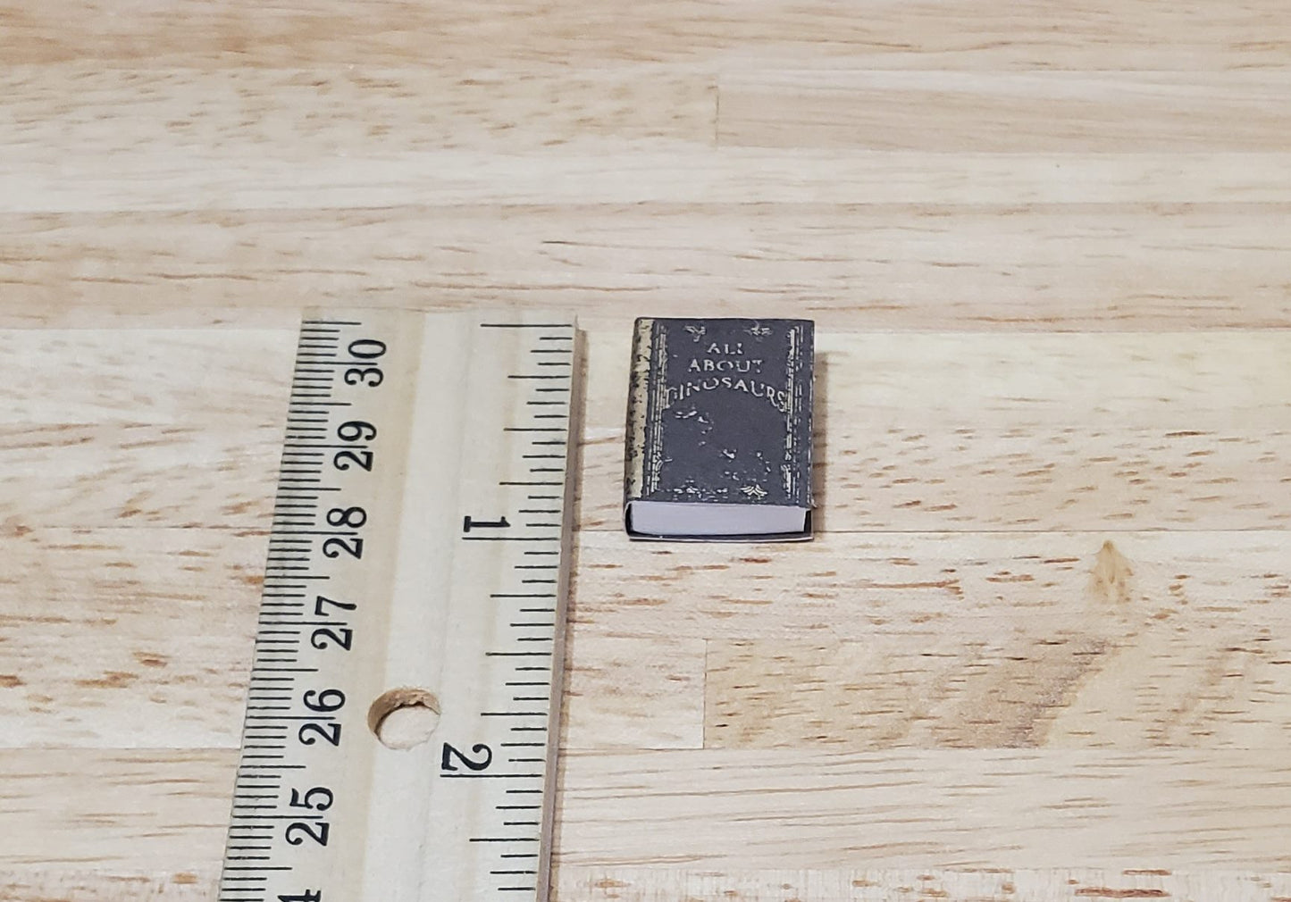 Dollhouse Book All About Dinosaurs 1:12 Scale Miniature (blank inside)