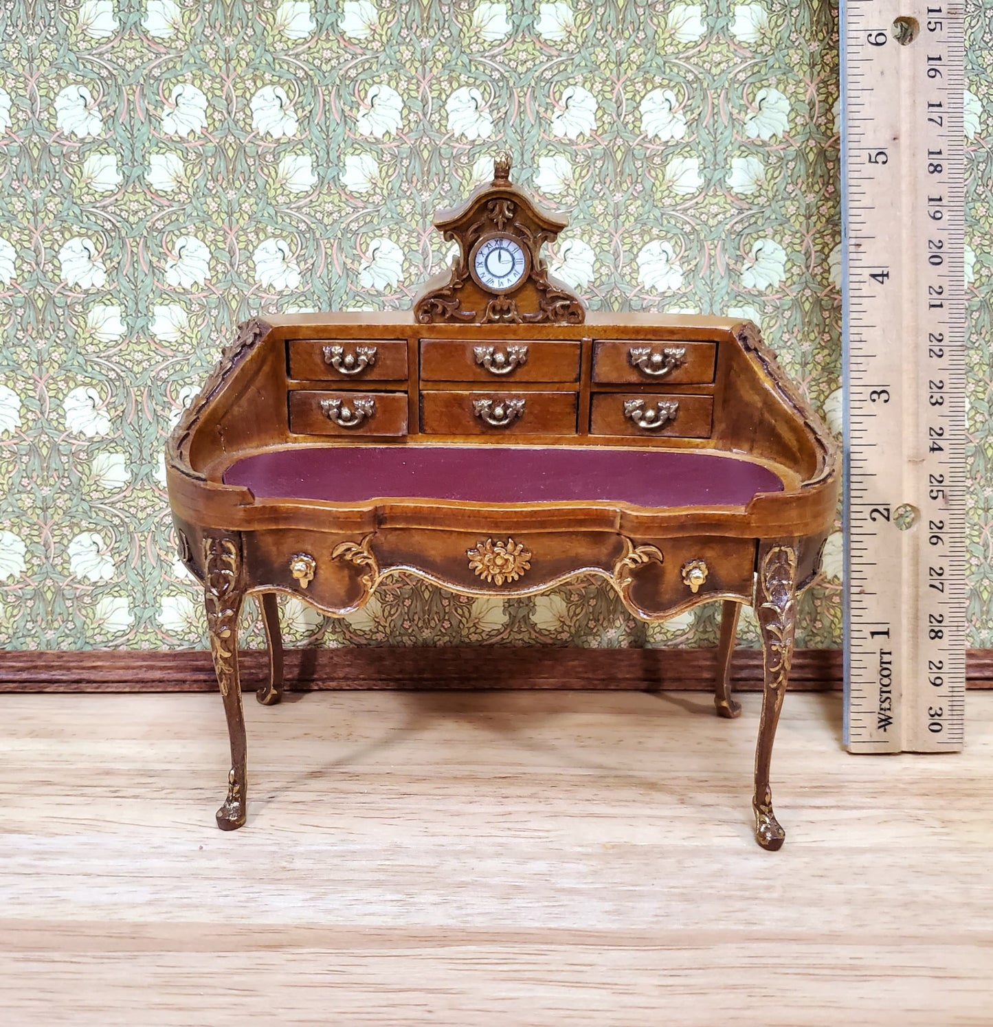 JBM Dollhouse Writing Louis XV Bombe Style Furniture 1:12 Scale Miniature