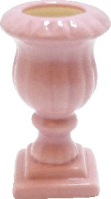 Dollhouse Large Pink Ceramic Urn Planter 1:12 Scale Miniature