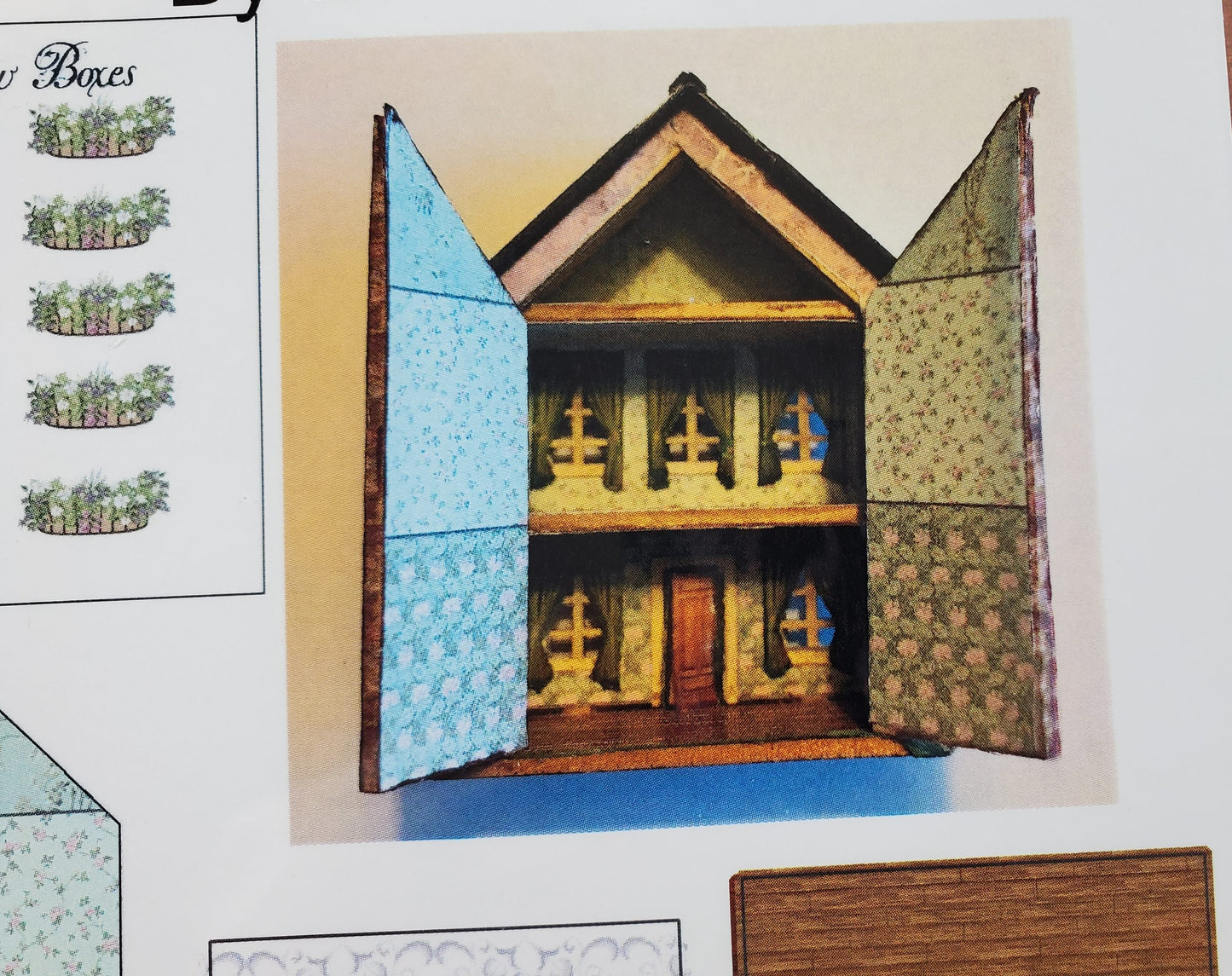 Dollhouse 1:144 Scale DIY Kit Grandpa's Toy House Electric with Wallpaper