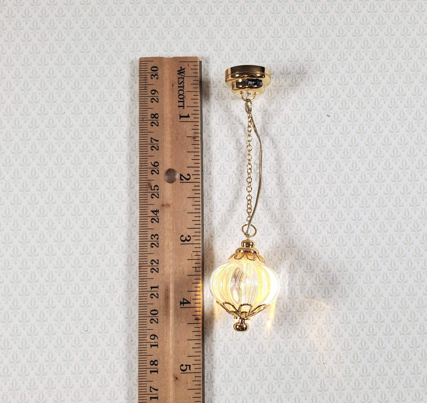Dollhouse Battery Bead Ceiling Light 1:12 Scale Miniature Houseworks 2557