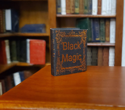 Dollhouse Book Black Magic 1:12 Scale Miniature (blank inside) Handmade