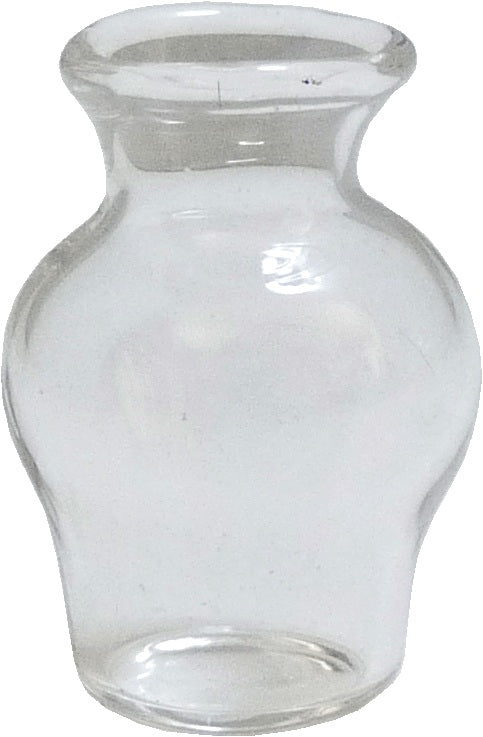 Dollhouse Clear Angled Vase 1:12 Scale Miniature Decoration Flowers