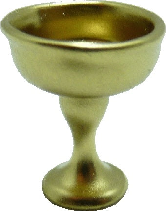 Dollhouse Gold Margarita Glass 1:12 Scale Miniature Kitchen Drinks Decor