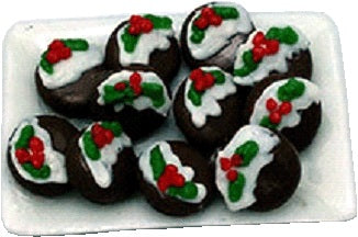 Dollhouse Christmas Cookies on a Tray 1:12 Scale Miniatures Food Kitchen