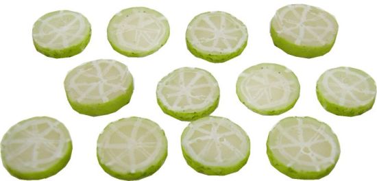 Dollhouse Lime Slices Set of 12 1:12 Scale Miniature Food Kitchen Fruit Snacks