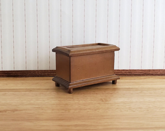 Dollhouse Miniature Wood Blanket Trunk or Toy Chest 1:12 Scale Furniture