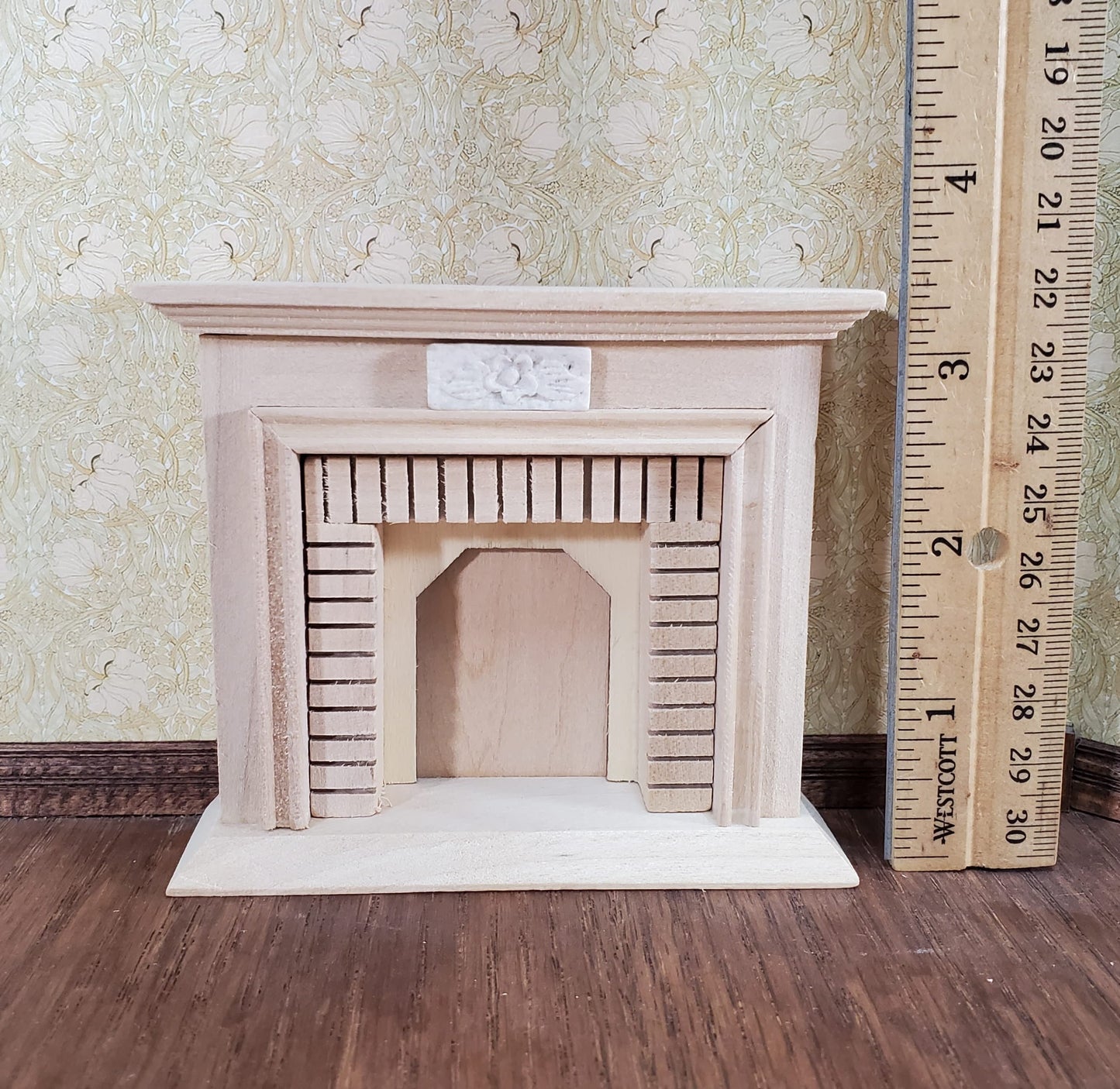 Dollhouse Small Fireplace Miniature Furniture DIY Unpainted Wood