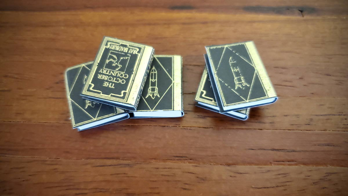 Dollhouse Miniature Book Set x5 Ray Bradbury 1:12 Scale (blank inside)