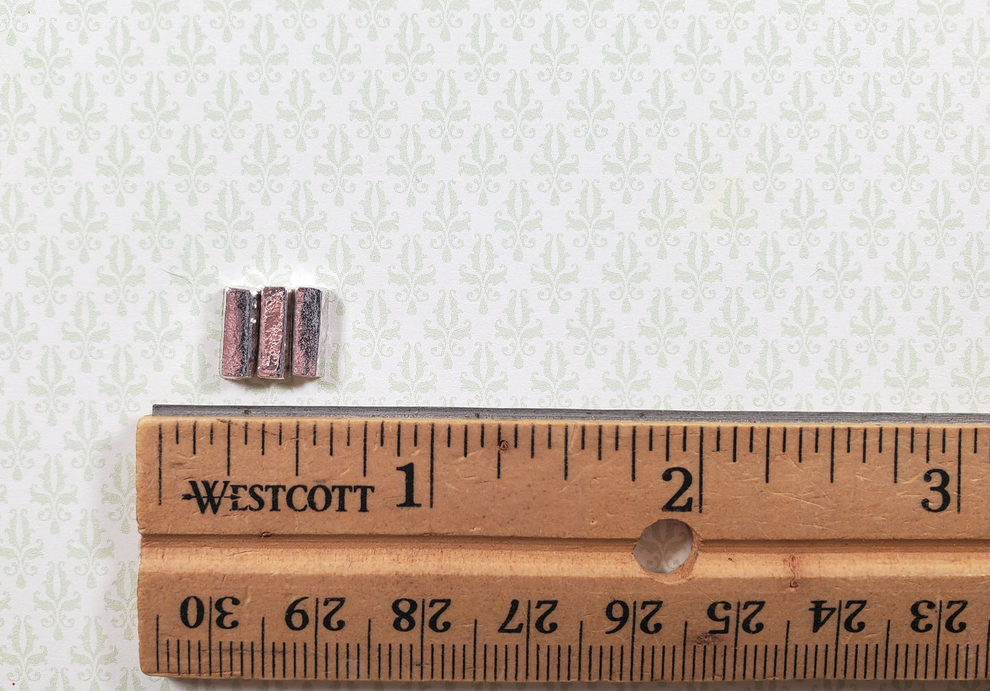 Dollhouse Silver Bullion Bars Set of 3 1:12 Scale Miniature