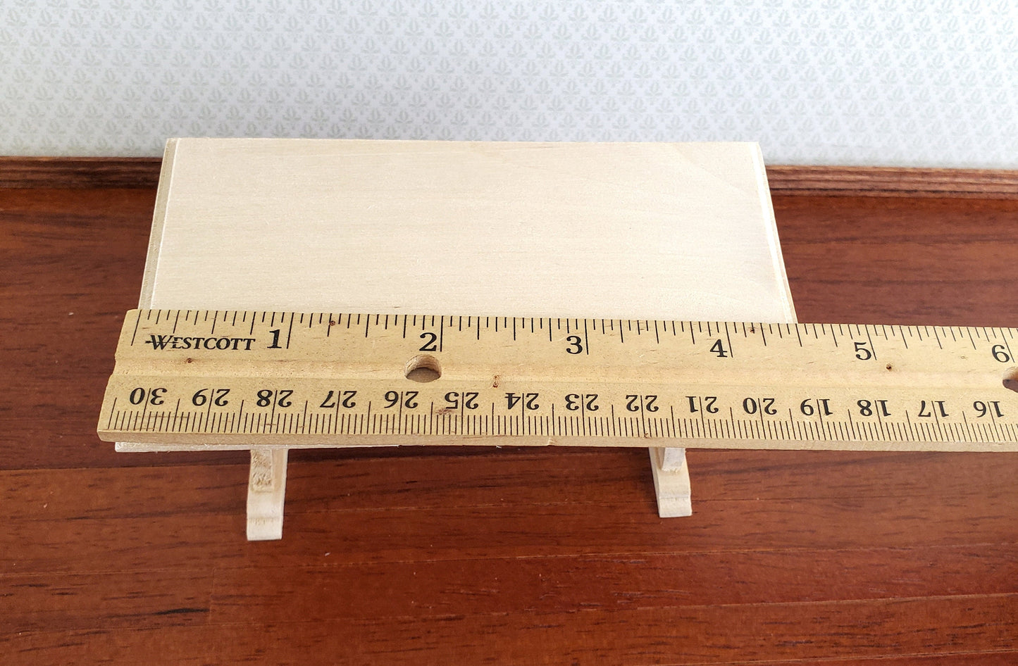 Dollhouse Miniature Table Country Kitchen or Dining Room 1:12 Scale Furniture Unpainted