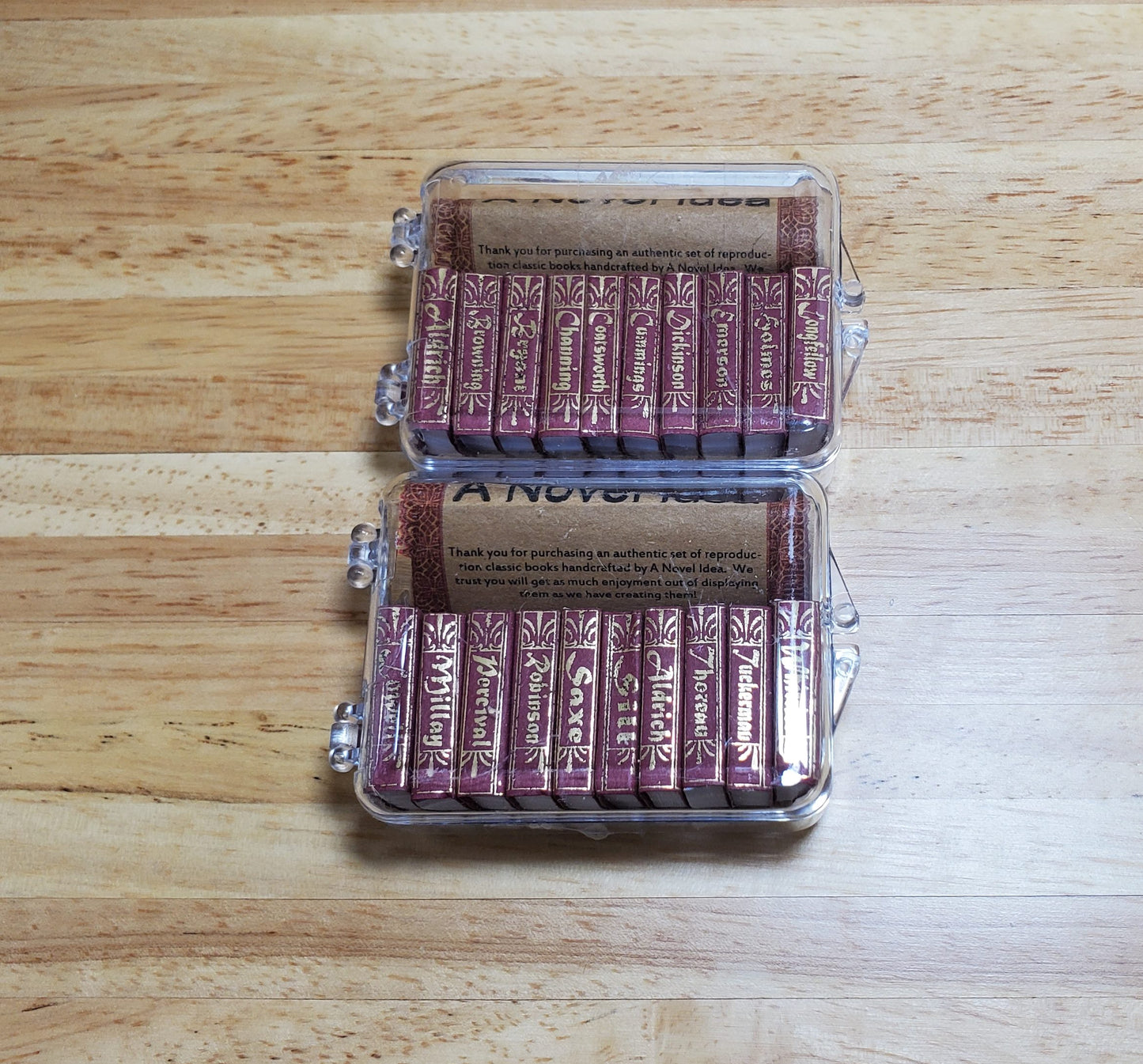 Dollhouse Miniature Book Set x20 Great Poets 1:12 Scale Books (blank inside)