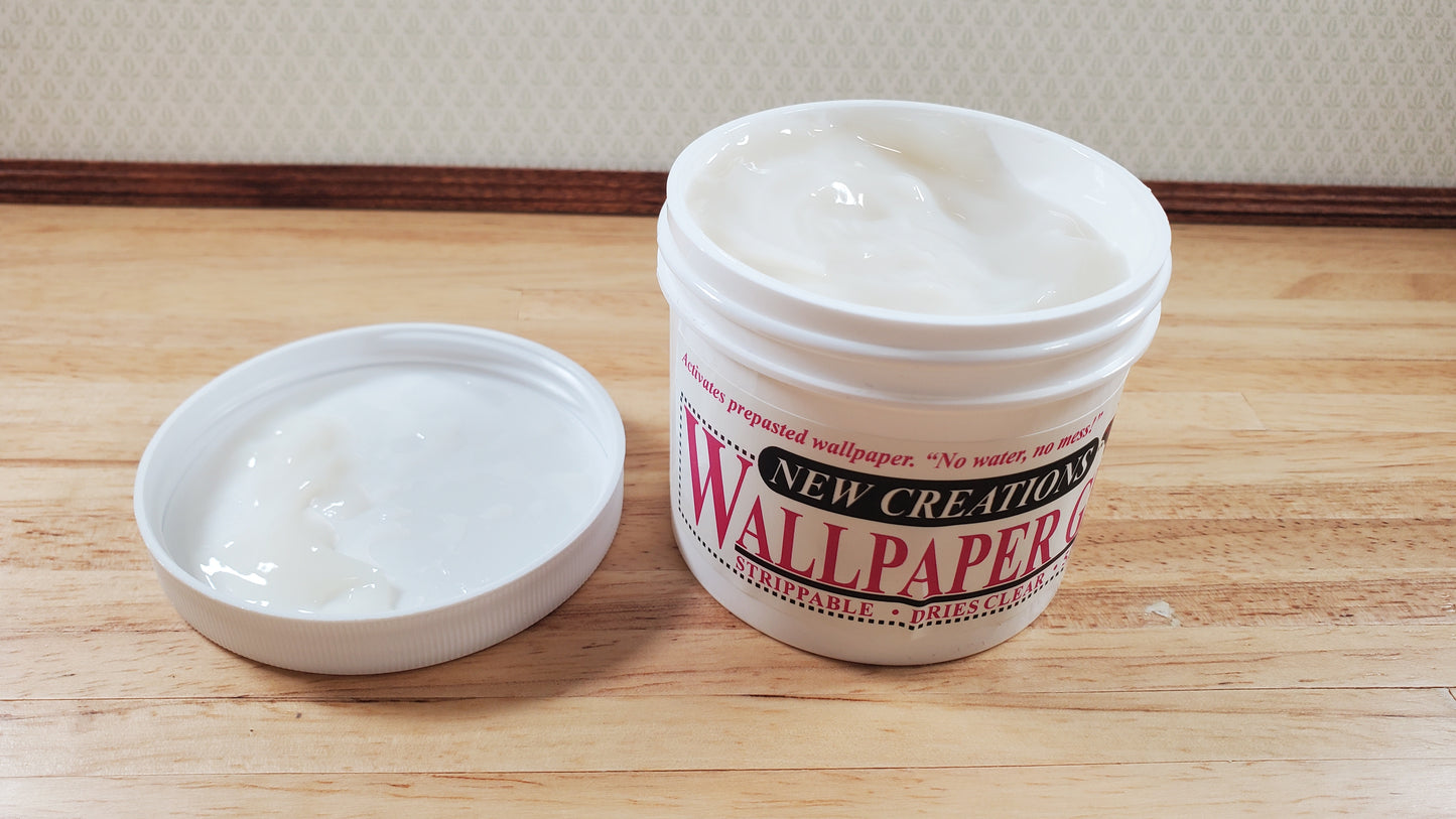 New Creations Dollhouse Wallpaper Paste Gel 5 oz Dries Clear
