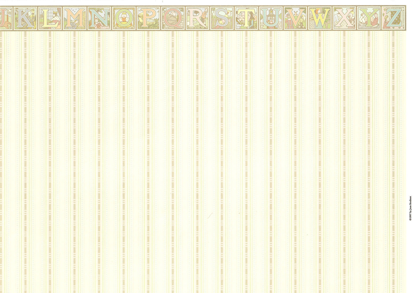 Dollhouse Brodnax Wallpaper Nursery Baby's Room "Mother Goose" 1:12 Scale