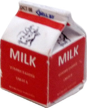 Dollhouse Milk Carton Small 1:12 Scale Miniature Food Drink