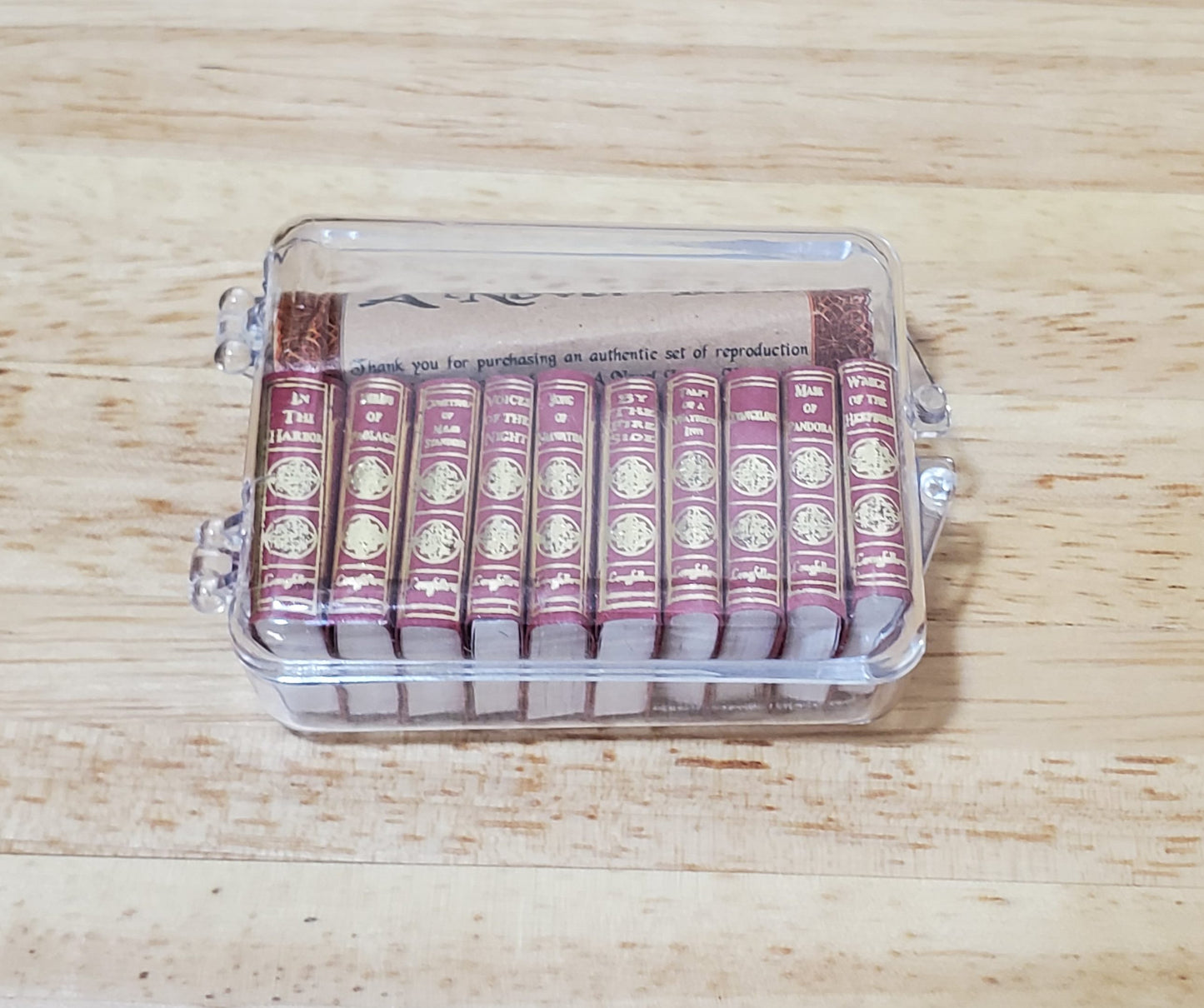 Dollhouse Book Set x10 Henry Wadsworth Longfellow 1:12 Scale (blank inside)
