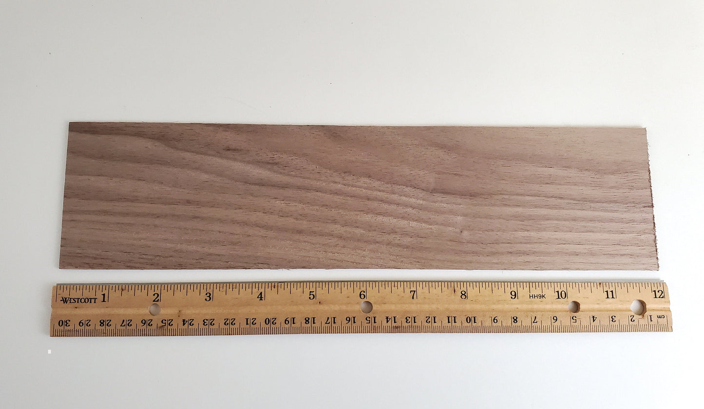 Walnut Wood Sheet Plank Thin 1/16" x 3" x 12" long Sanded Kiln Dried Woodworking