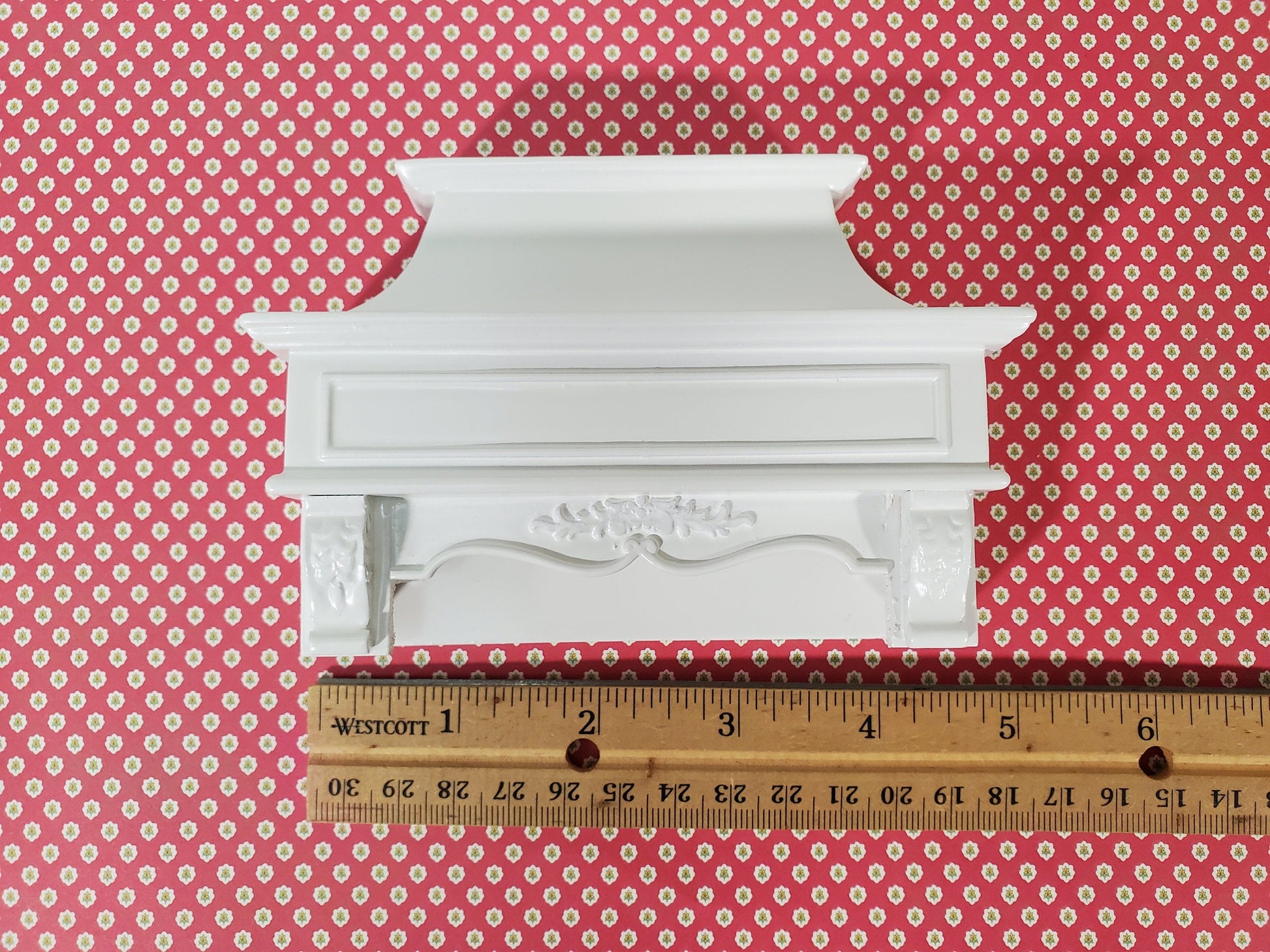 Dollhouse Stove Hood Vent White Wood 1:12 Scale Miniature Kitchen Oven Fan