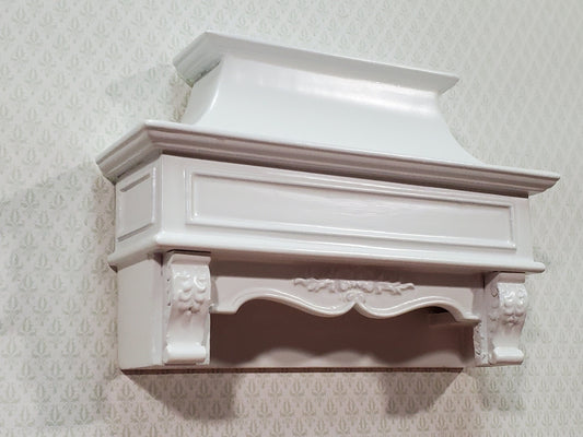 Dollhouse Stove Hood Vent White Wood 1:12 Scale Miniature Kitchen Oven Fan