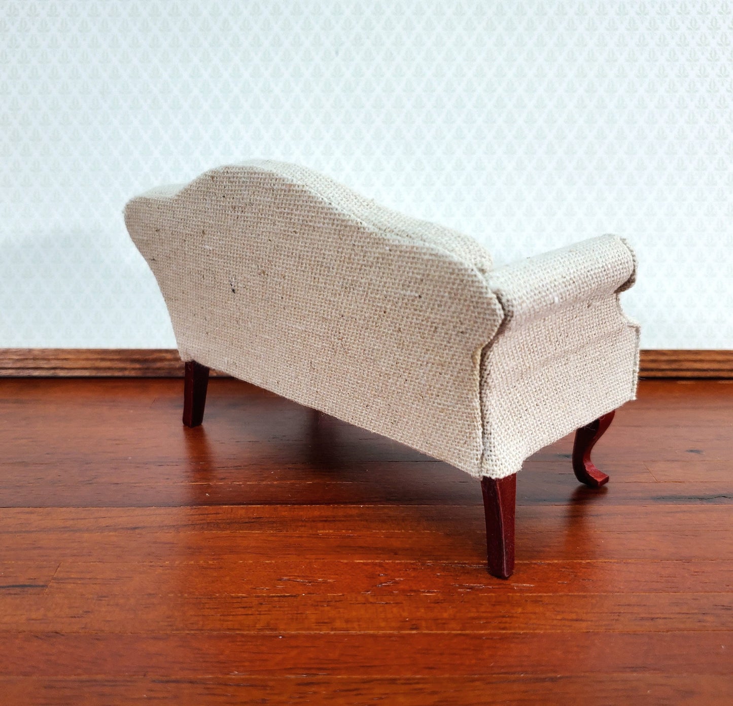 Dollhouse Sofa Couch Muslin Style Natural Fabric 1:12 Scale Miniature Furniture