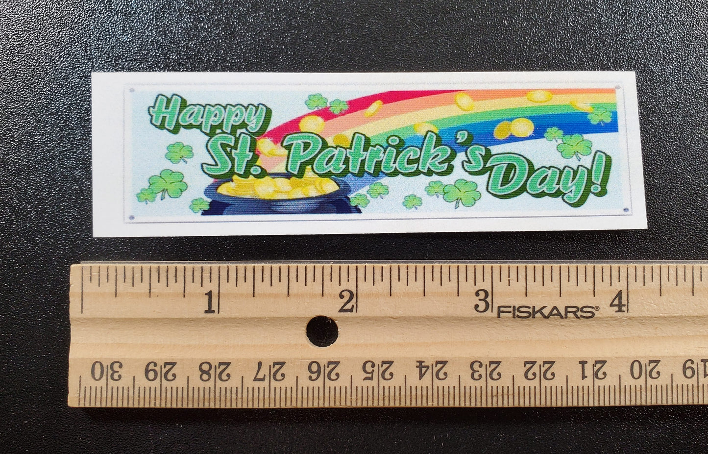 Dollhouse Happy St Patrick's Day Banner 1:12 Scale Miniature