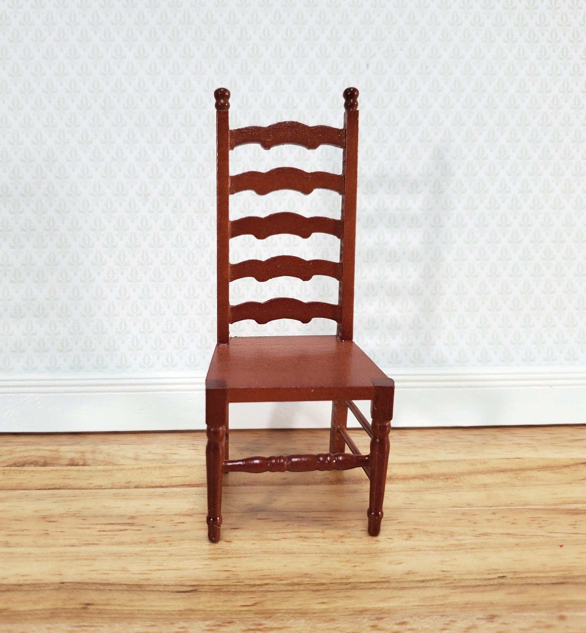 Dollhouse Ladderback Chair for Kitchen or Dining Room 1:12 Scale Miniature Furniture