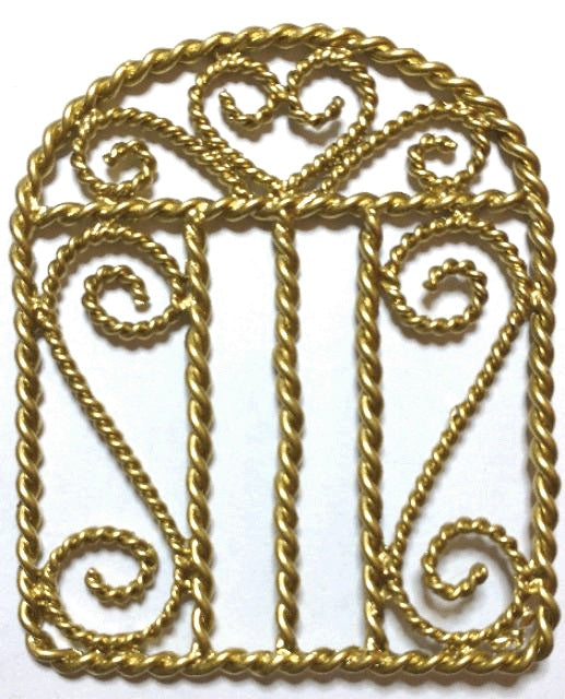 Dollhouse & Fairy Garden Decor Golden Iron Garden Gate