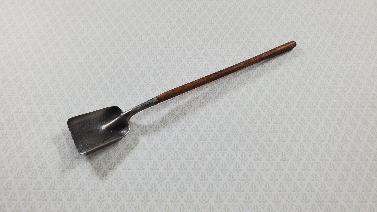 Dollhouse Long Handled Flat Square Shovel Sir Thomas Thumb 1:12 Scale Miniature