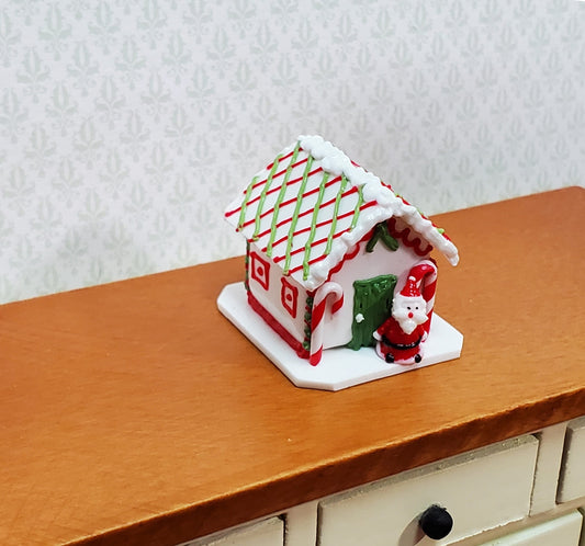 Dollhouse Gingerbread Christmas House with Santa 1:12 Scale Miniature Food