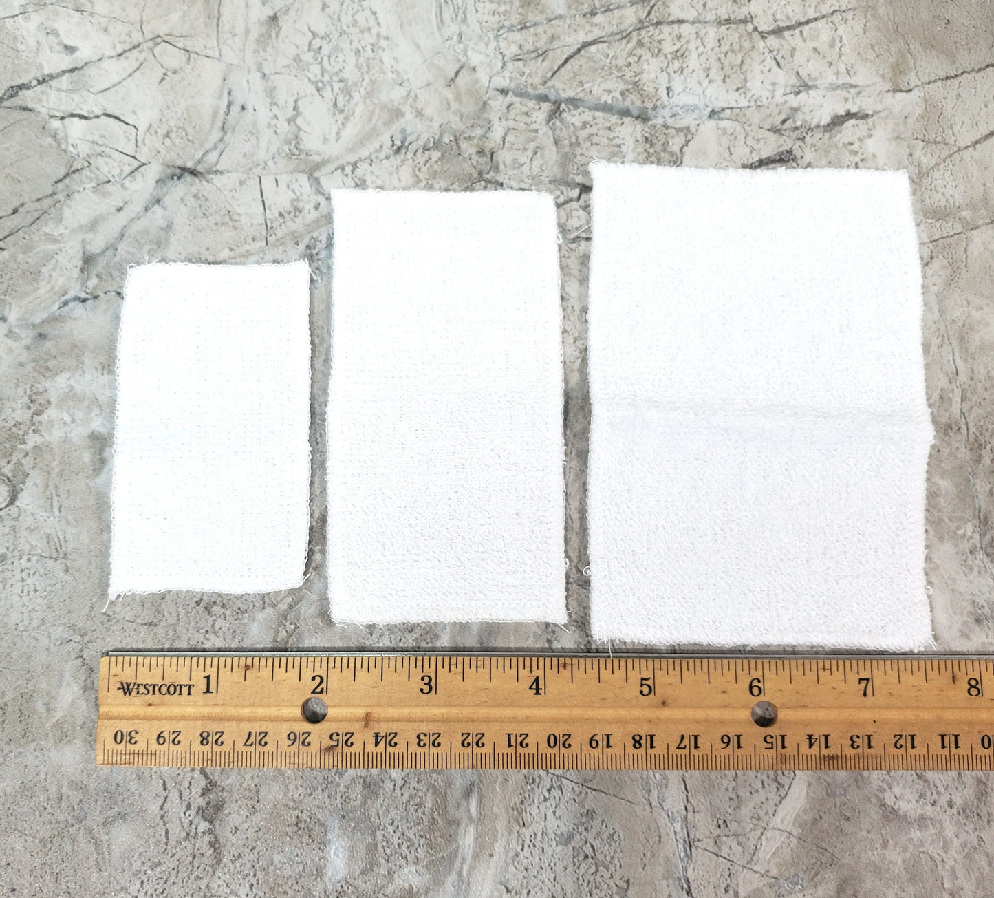 Dollhouse White Towels Set of 3 Bath or Beach 1:12 Scale Miniature Bathroom