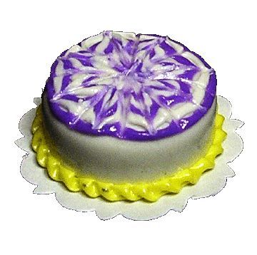 Dollhouse Purple Starburst Cake 1:12 Scale Miniature Food Dessert Bakery