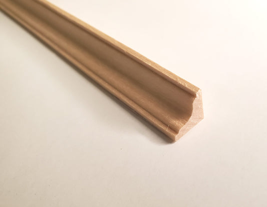 Dollhouse Crown Molding Ceiling Trim 3/8" tall x 18" long 1:12 Scale Unpainted